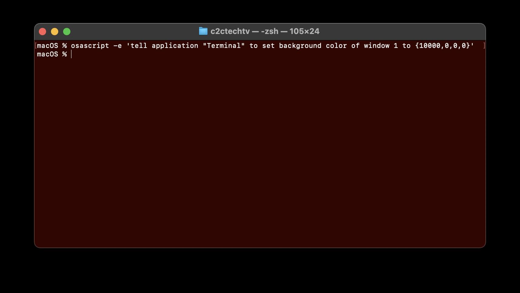 Change Mac Terminal Background Color using Command